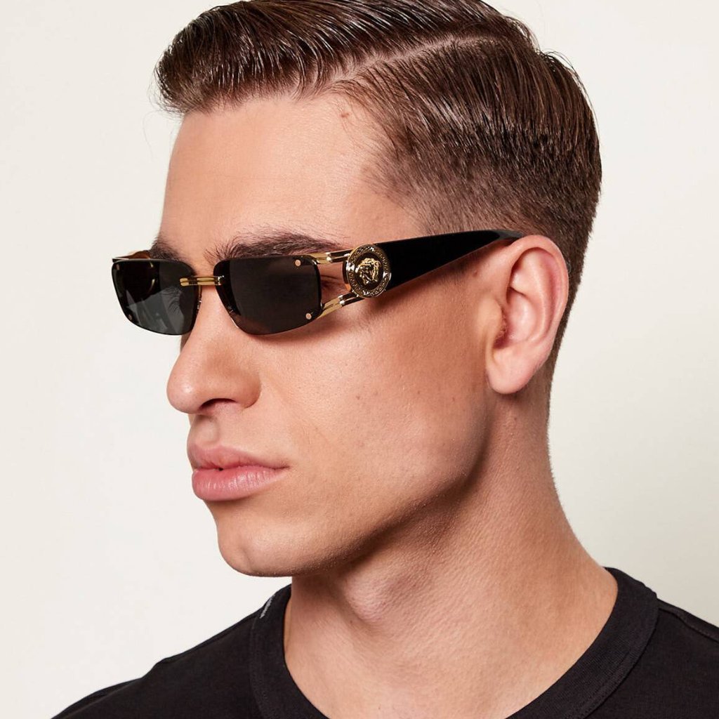 New Versace Sunglasses Ve2291 1002/87 Black Unisex Eyewear Ve2291 100287
